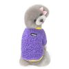 cat and dog clothes autumn and winter warm and fleece - Purple - S
