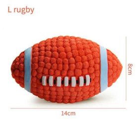 pet dog toy ball - L rugby