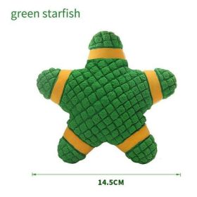 pet dog toy ball - green starfish