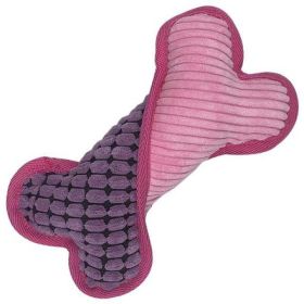 Pet Anti-Bite Plush Bone Toys - Pink