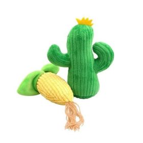 Corn Cactus Shape Pet Toy - 2pcs