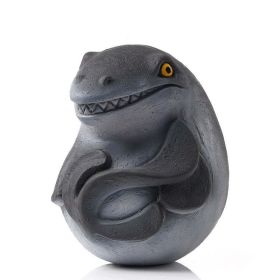 dog chew resistant toy ball - rip shark