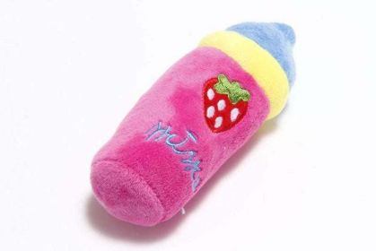 puppy fruit plush toy - Bottle-strawberry