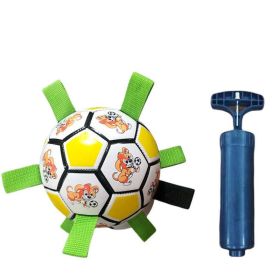 Pet Interactive Stretch Soccer - Yellow and white