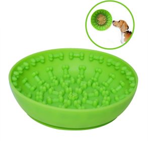 Pet Dog Slow Bowl Feeder Bowls with Suction Cup, Interactive for Boredom Anxiety Reduction, Distractor Toy, Preventing Choking Healthy Bone Design Bow