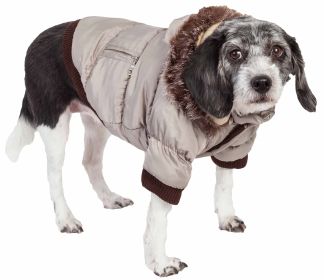 Metallic Fashion Pet Parka Coat - Small