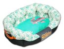 Touchdog Floral-Galore Ultra-Plush Rectangular Rounded Designer Dog Bed - Large