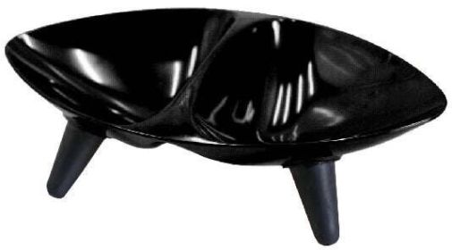 Melamine Couture Sculpture Double Food and Water Dog Bowl - S3BKDPB