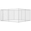 Outdoor Dog Kennel 13.1'x13.1'x6.6' - Silver