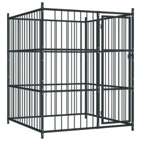 Outdoor Dog Kennel 59.1"x59.1"x72.8" - Black