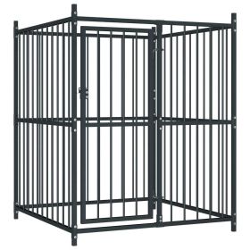 Outdoor Dog Kennel 47.2"x47.2"x59.1" - Black