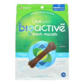 Fruitables Bioactive Fresh Mouth Dental Dog Treats - Case of 8 - 10.8 OZ - 1771443