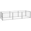 Dog Kennel Silver 32.3 ftÂ² Steel - Silver