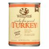 Wellness Pet Products Canned Dog Food -95% Turkey - Case of 12 - 13.2 oz - 0375725