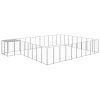 Dog Kennel Silver 273.5 ftÂ² Steel - Silver