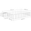 Dog Kennel Silver 325.6 ftÂ² Steel - Silver
