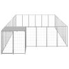 Dog Kennel Silver 208.4 ftÂ² Steel - Silver