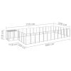 Dog Kennel Silver 247.5 ftÂ² Steel - Silver