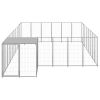 Dog Kennel Silver 169.3 ftÂ² Steel - Silver