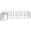 Dog Kennel Black 143.3 ftÂ² Steel - Black