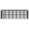 Outdoor Dog Kennel with Roof Steel 138.9 ftÂ² - Black