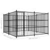 Outdoor Dog Kennel 118.1"x118.1"x72.8" - Black