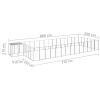 Dog Kennel Silver 286.5 ftÂ² Steel - Silver