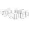 Dog Kennel Black 273.5 ftÂ² Steel - Black