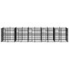 Outdoor Dog Kennel Steel 198.4 ftÂ² - Black