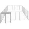 Dog Kennel Silver 286.5 ftÂ² Steel - Silver