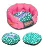 Touchdog Rabbit-Spotted Premium Rounded Dog Bed - Medium
