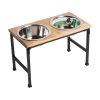 GF Pet Mango Wood & Metal Elevated Feeder - M