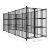 Outdoor Dog Kennel 177.2"x59.1"x72.8" - Black