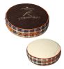 Touchdog Bark-Royale Posh Rounded and Raised Designer Fleece Plaid Dog Bed - Medium