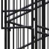 Outdoor Dog Kennel with Roof Steel 119 ftÂ² - Black