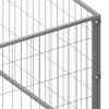 Dog Kennel Silver 32.3 ftÂ² Steel - Silver