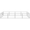 Dog Kennel Silver 86.1 ftÂ² Steel - Silver