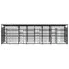 Outdoor Dog Kennel with Roof Steel 158.8 ftÂ² - Black