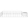 Dog Kennel Silver 247.5 ftÂ² Steel - Silver
