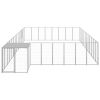 Dog Kennel Silver 325.6 ftÂ² Steel - Silver