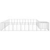 Dog Kennel Silver 273.5 ftÂ² Steel - Silver
