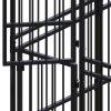 Outdoor Dog Kennel with Roof Steel 138.9 ftÂ² - Black