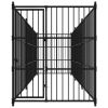 Outdoor Dog Kennel 177.2"x59.1"x72.8" - Black