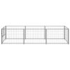 Dog Kennel Silver 32.3 ftÂ² Steel - Silver