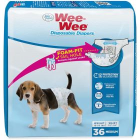 Four Paws Wee-Wee Disposable Dog Diapers 36 Count Small
