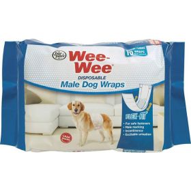 Four Paws Wee-Wee Disposable Male Dog Wraps 36 Count Medium / Large