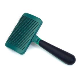 Safari Dog Self-Cleaning Slicker Brush Light Green, Dark Green Medium