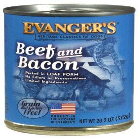 Evangers Heritage Classic Beef and Bacon Canned Dog Food 12Ea/20.2 Oz, 12 Pk