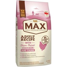 Nutro Max Adult Recipe With Farm Raised Chicken Mini Chunk Dry Dog Food 4 Pounds