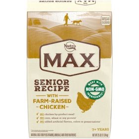 Nutro Products Max Senior Dry Dog Food Chicken, 1ea/25 lb